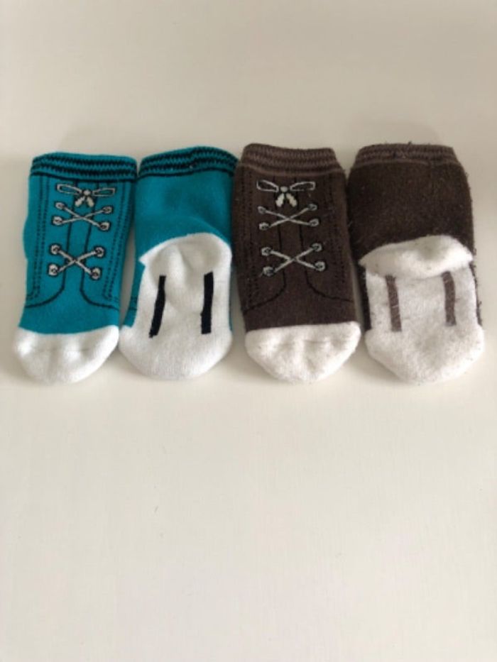 2 paires de chaussettes épaisses motif noeud
