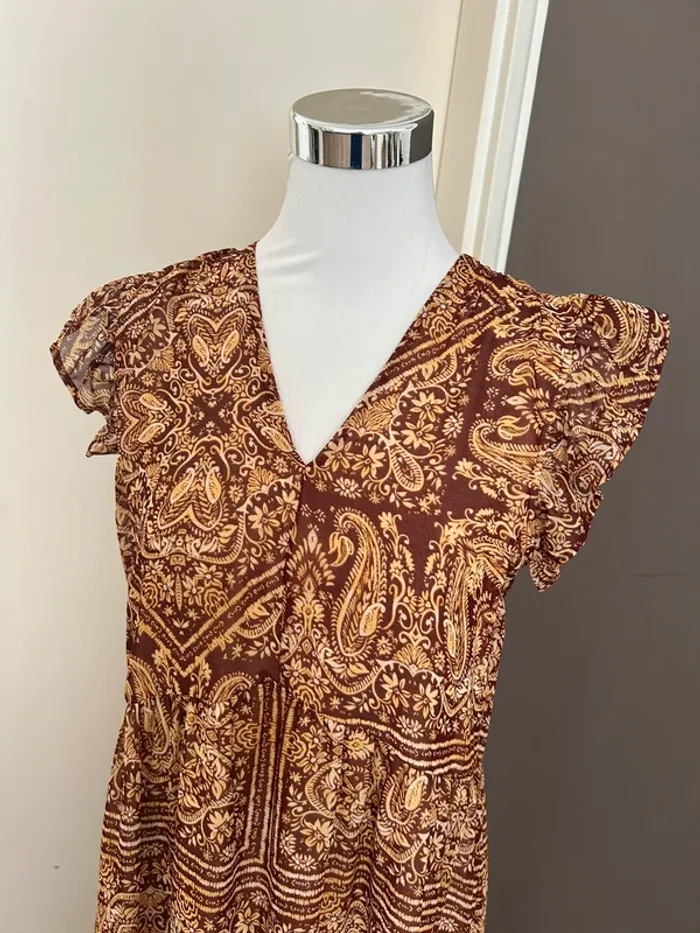 La fée maraboutée robe longue été imprimée cachemire femme, taille M - photo numéro 2