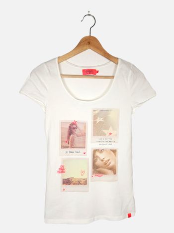 Le Temps Des Cerises T-shirt blanc imprimé Taille S