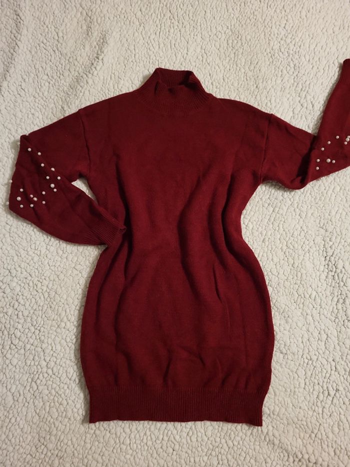 Pull long et chaud avec perles !