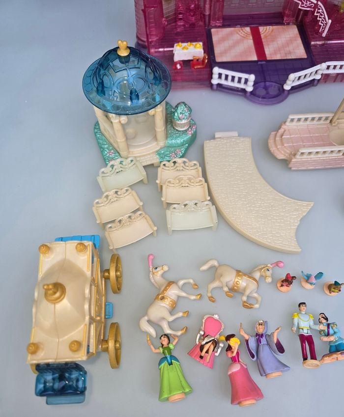 Polly pocket chateau de cendrillon lumineux 1995 blue bird vintage - photo numéro 3