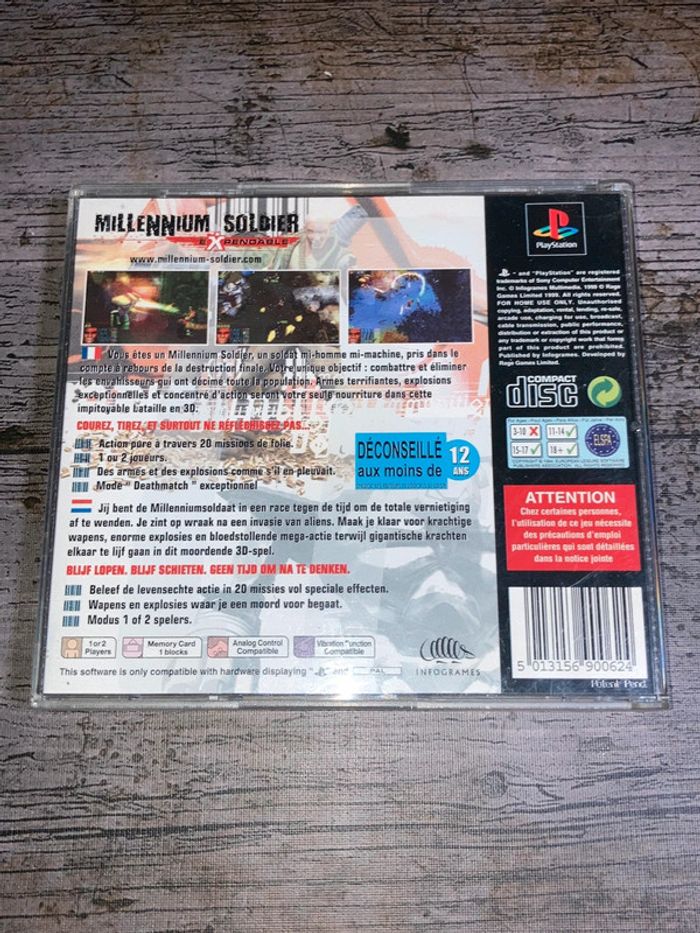 Millennium Soldier Expandable PS1 sans notice VF Sony - photo numéro 2
