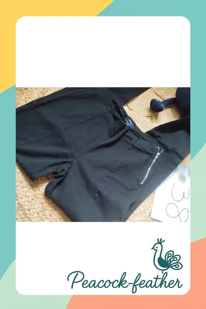 Pantalon noir taille haute 36/38 kiabi - photo numéro 6