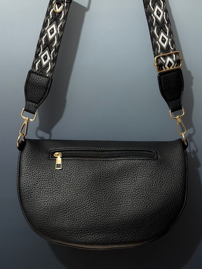 Grand sac banane - Noir - Bi-matière - femme | B - photo numéro 4