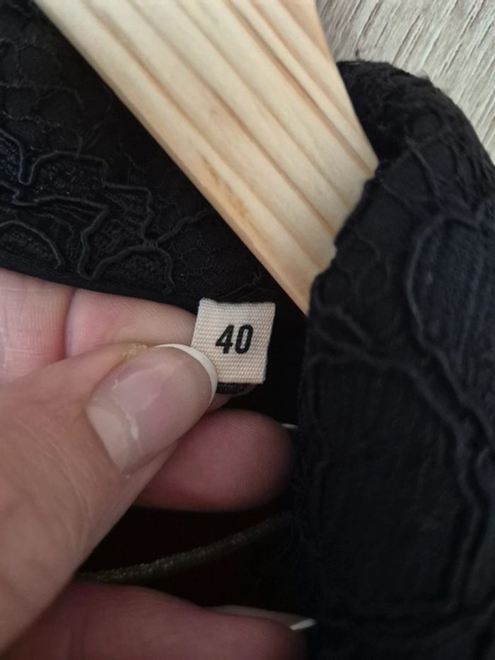 Veste noir dentelle Naf Naf Taille 40 - photo numéro 7
