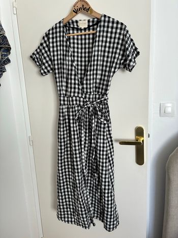 Robe portefeuille vichy Sézane Marielle - Très bon état - Taille S 