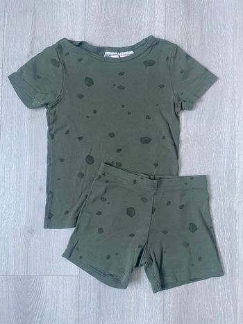 Pyjama Court H&M Kaki Motifs Organiques – 6/8 ans (122/128)