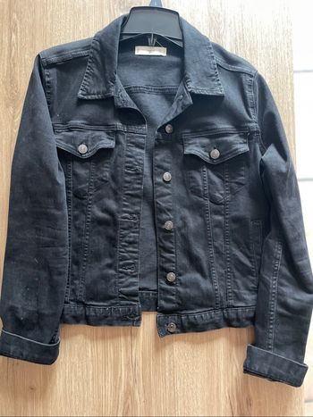 Veste en jean noire Mango – Taille XL (taille petit, convient M/L)