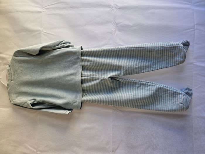 Pyjama 2 pièces 3 ans Tissaia Bleu clair à rayures Oursons C’est pas toi la Grande Ourse - photo numéro 2