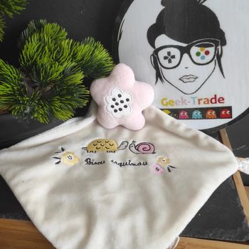 Doudou Siplec Mots D'enfants Fleur Escargots Bisous Esquimau #geektradedoudou