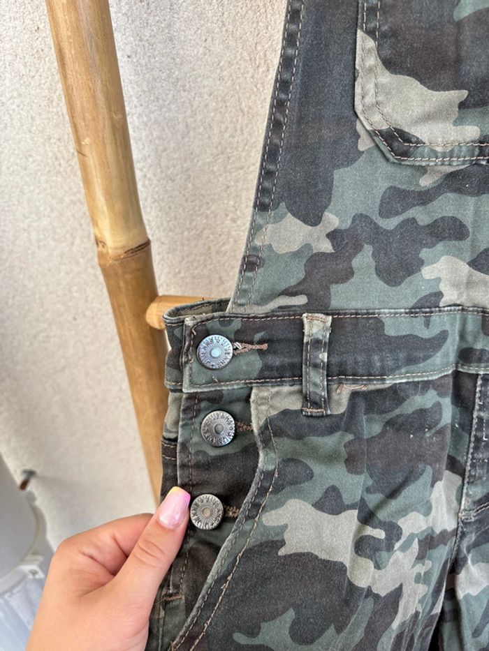Salopette short treillis militaire - photo numéro 3