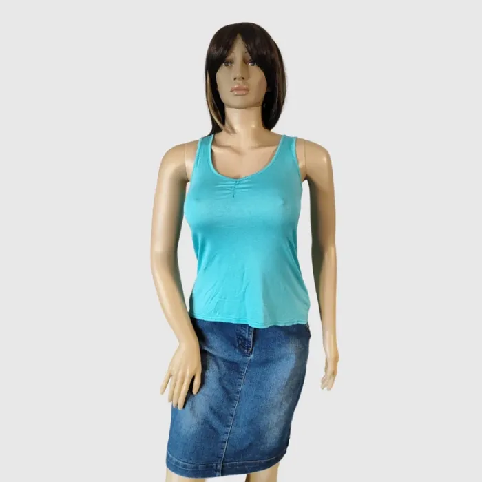Débardeur Turquoise Basique, Taille M - photo numéro 2