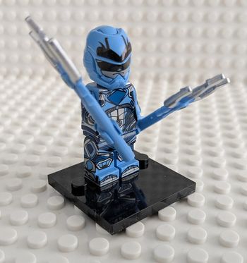 Figurine :  Power Ranger Bleu , style lego