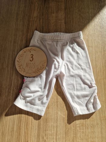 Legging court blanc - 3 mois