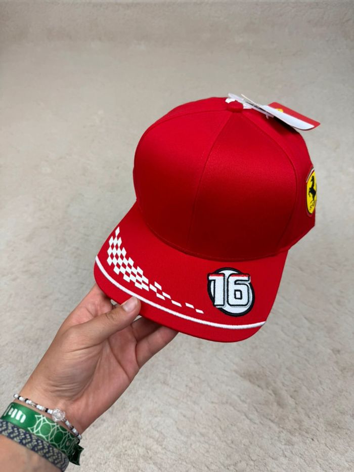 Casquette Puma Ferrari F1 16 Charles Leclerc Rouge Neuve - photo numéro 2
