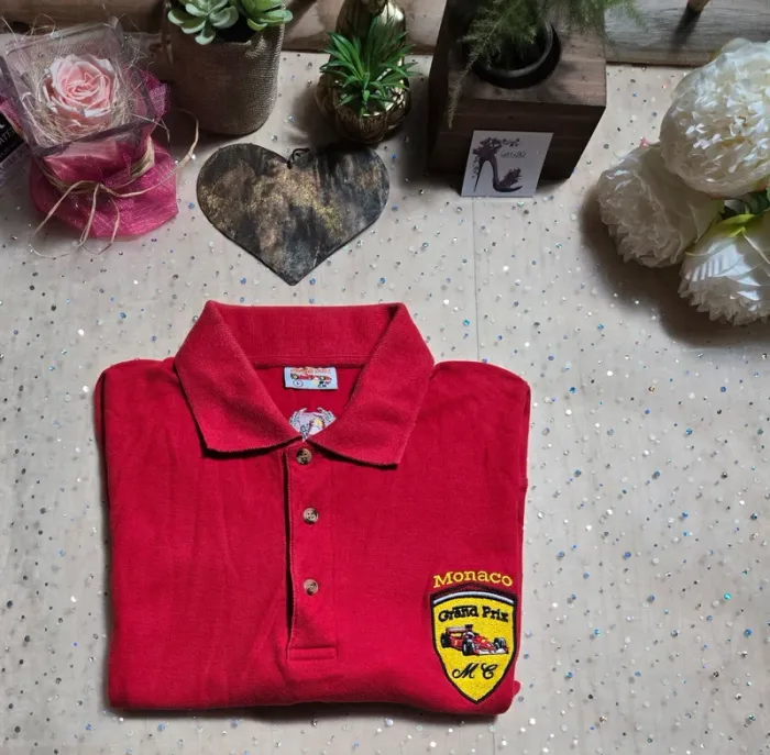 Polo/t-shirt rouge  Grand prix de Monaco taille L - photo numéro 9