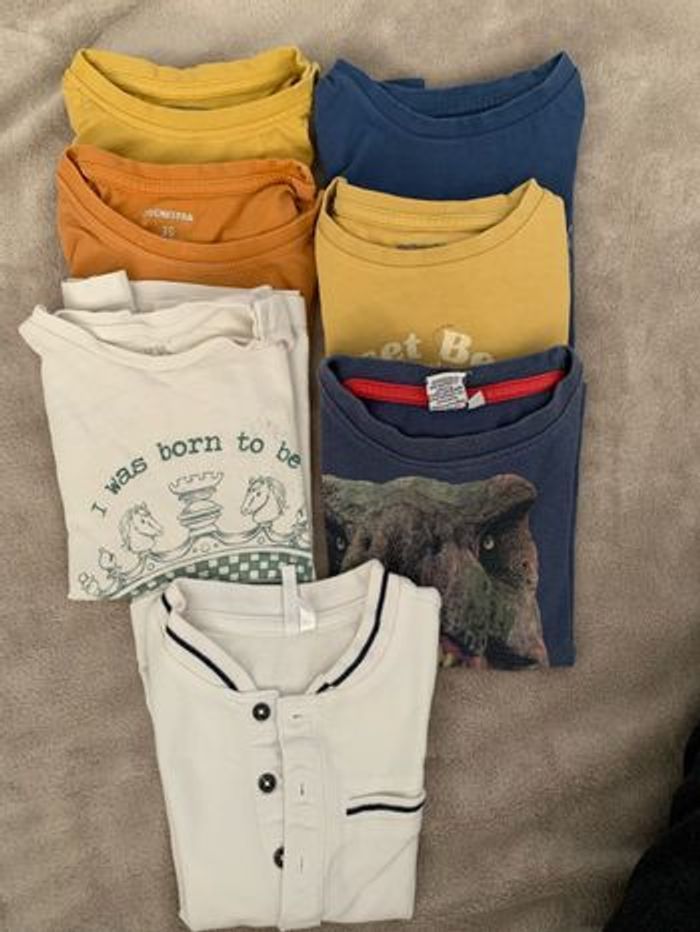 Lot de 6 t-shirt MC et 1 polo MC 3 ans - photo numéro 1