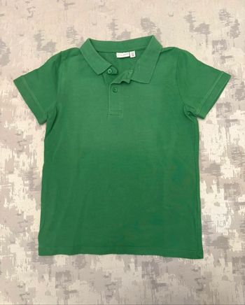Polo garçon Name It vert 7/8 ans – manches courtes – TBE