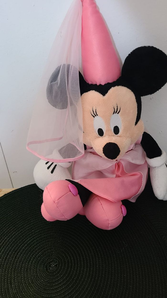 Peluche Disney MINNIE en habit de FEE rose Scintillant - 45 cm - photo numéro 3