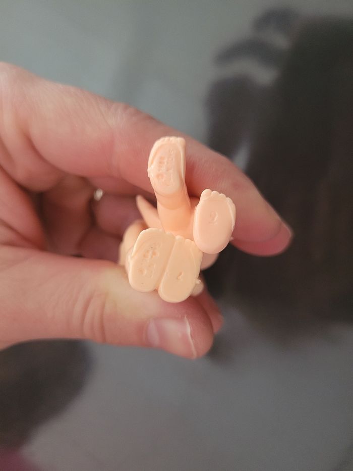 2 Figurines Babies Lin Toys 1988 vintage – mini poupons rétro, vintage - photo numéro 3