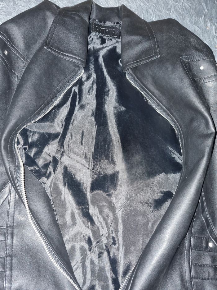 Veste noir imitation cuir taille XL - photo numéro 7