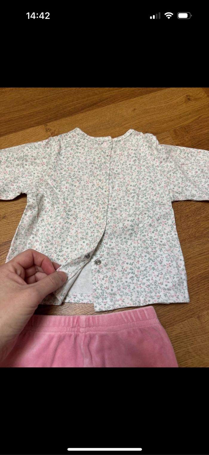 Ensemble pyjama 2 pièces avec veste bébé fille grain de blé 9 mois - photo numéro 5