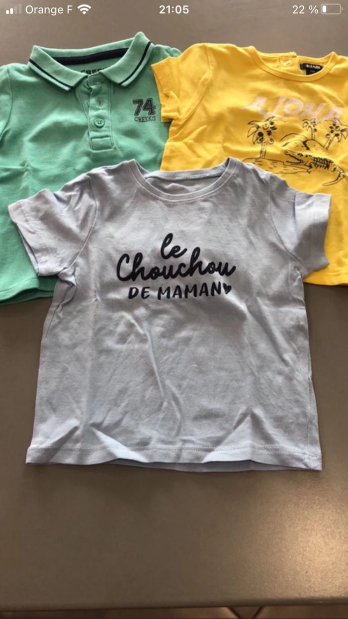 Lot de 3 tee-shirts 12 mois - photo numéro 2