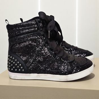 Baskets fille pointure 34 GAP - montantes noires à paillettes
