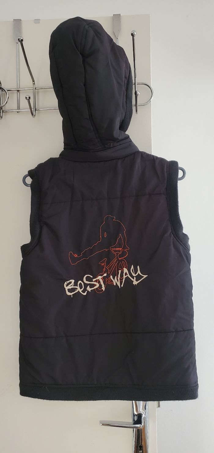 Doudoune sans manche noir garçon 10 ans - photo numéro 2