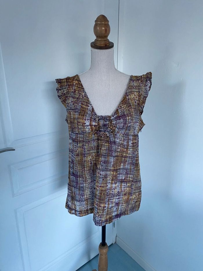 Top jaune et violet shyde taille 3