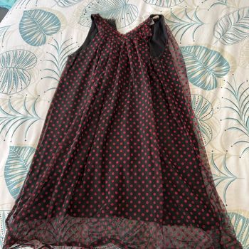 Robe file 8 ans  noir et rouge  palomino