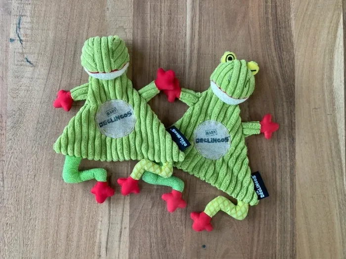 Doudou « Deglingos » grenouille en double ! - photo numéro 2