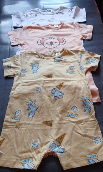 lot 3 barboteuse combishort garcon tex baby 86 cm 23 mois 