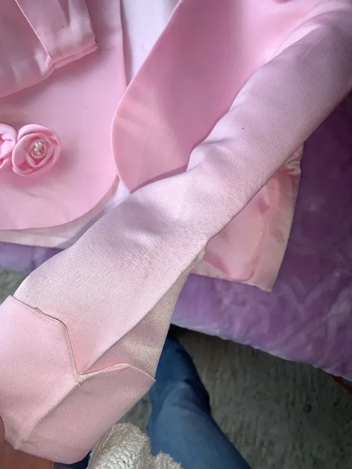 Veste cérémonie mariage rose taille 10 ans - photo numéro 6