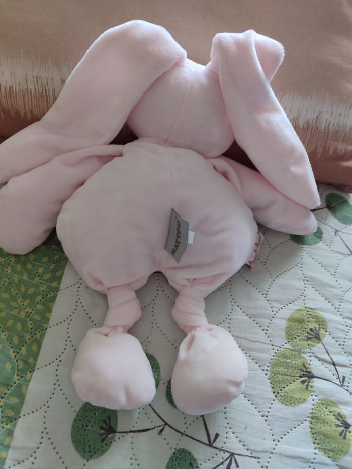 Doudou lapin rose nattou au choix - photo numéro 2