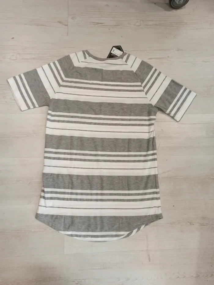 Tee shirt marinière grise et blanche homme xxl - photo numéro 3