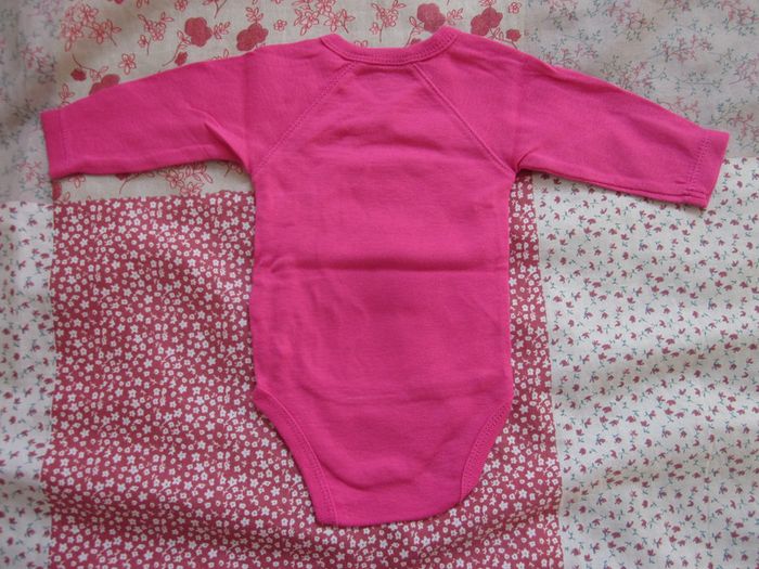 Body croisés manches longues rose 1 mois - photo numéro 3