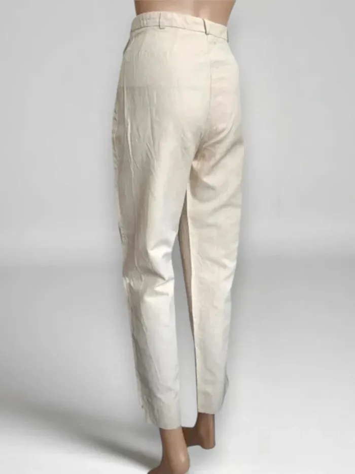 Ensemble  lin et coton Olivier Grant oversize ,coupe large et fuselé taille haute ,veste cintrée - photo numéro 7