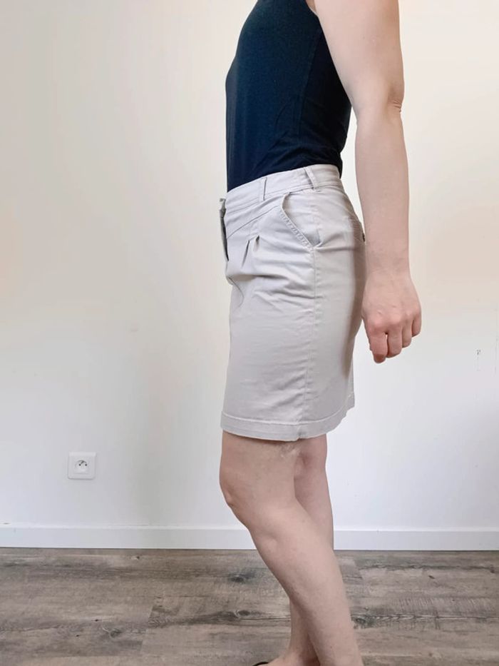 Camaïeu Jupe droite beige - Taille 38 - Très bon état - photo numéro 13