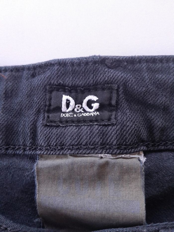 Jean slim taille basse Dolce&Gabbana reteinté en noir - photo numéro 5
