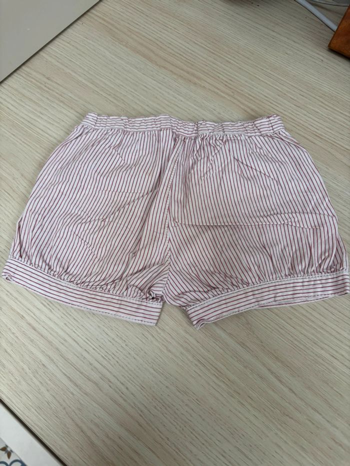 Short rayé rouge Boutchou taille 24 mois - photo numéro 3