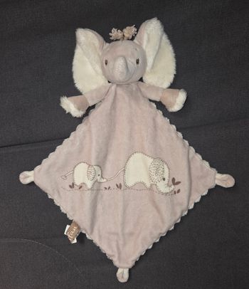 Doudou plat losange Éléphant Fiffan - Éléphants- Simba