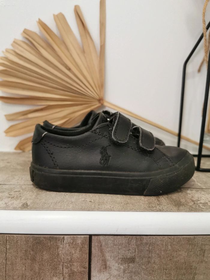 🌿Basket Ralph Lauren enfant taille 22 noir scratch - photo numéro 2
