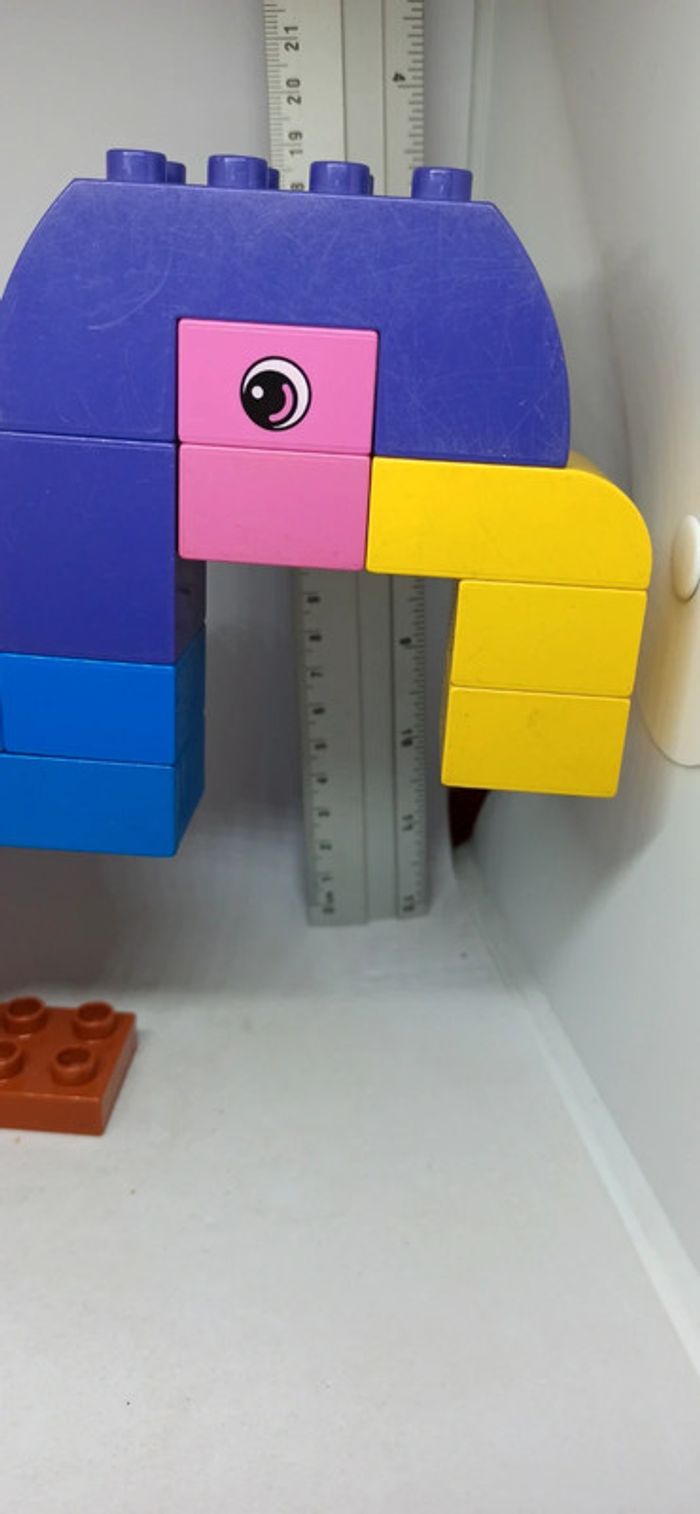 Oiseau flamant rose en briques lego duplo - photo numéro 8