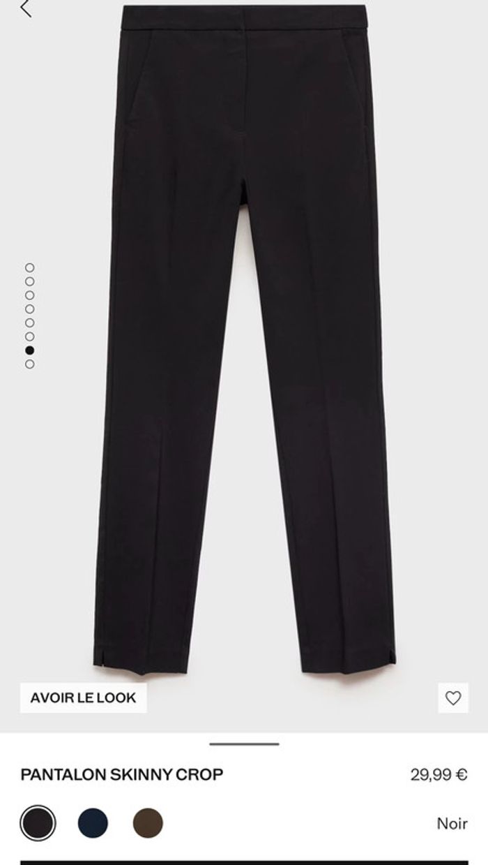 Pantalon mango skinny Crop noir 36 - photo numéro 3