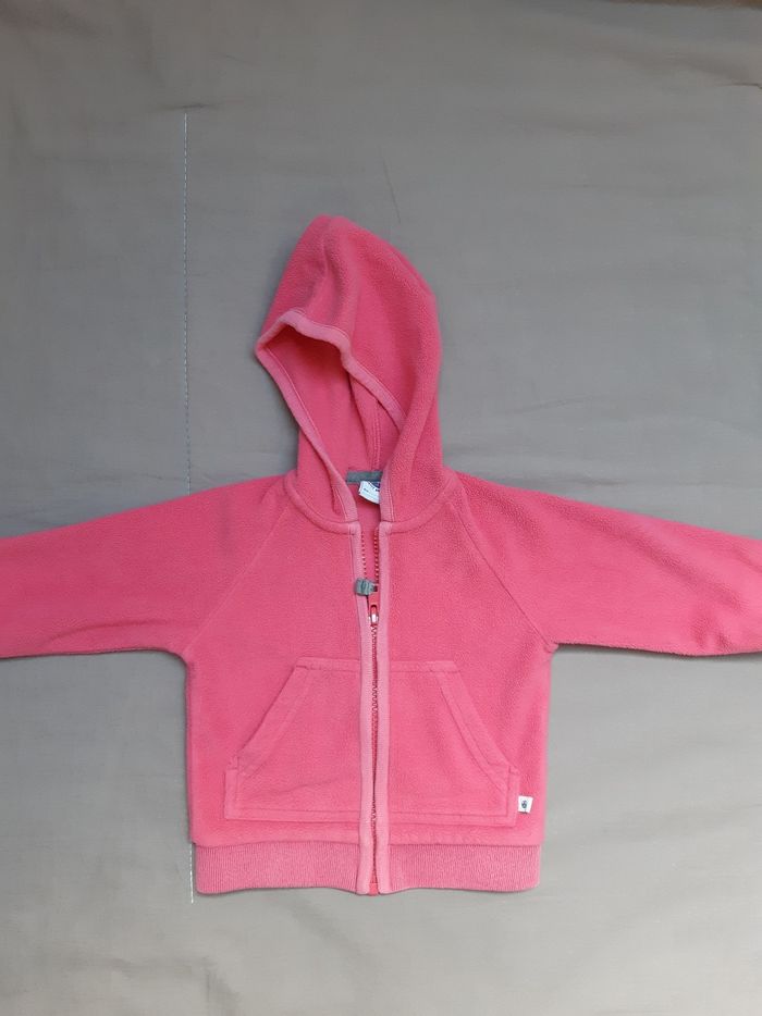 Gilet polaire à capuche petit bateau 12 mois TBE