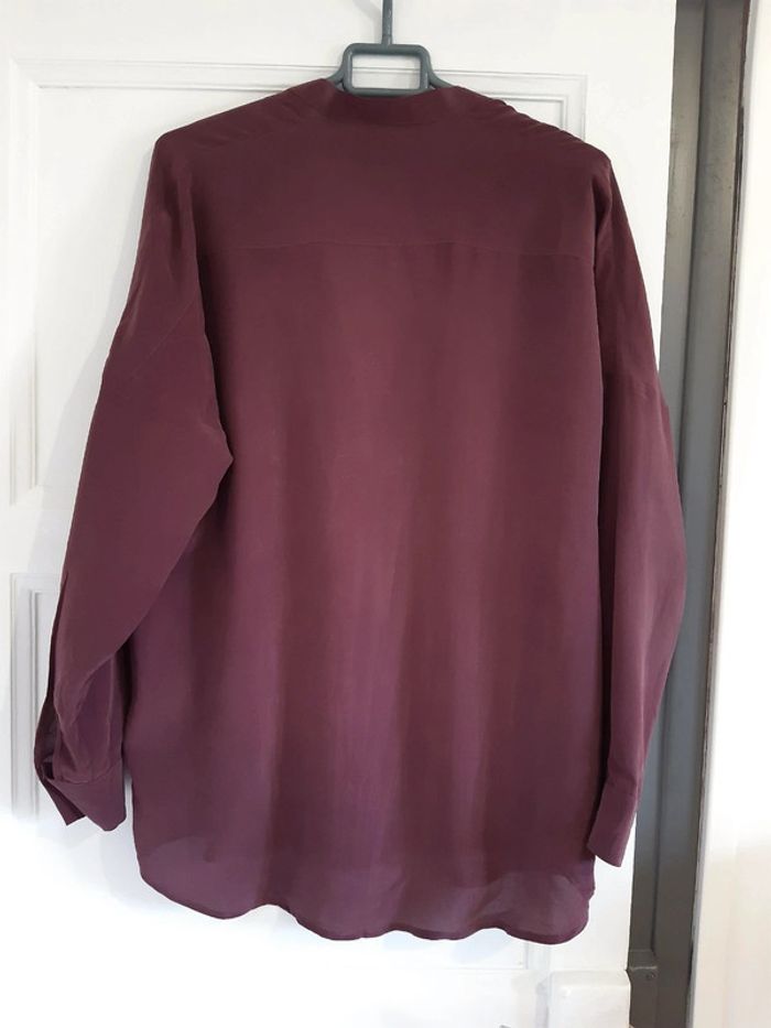 Blouse prune en soie (M) - photo numéro 5