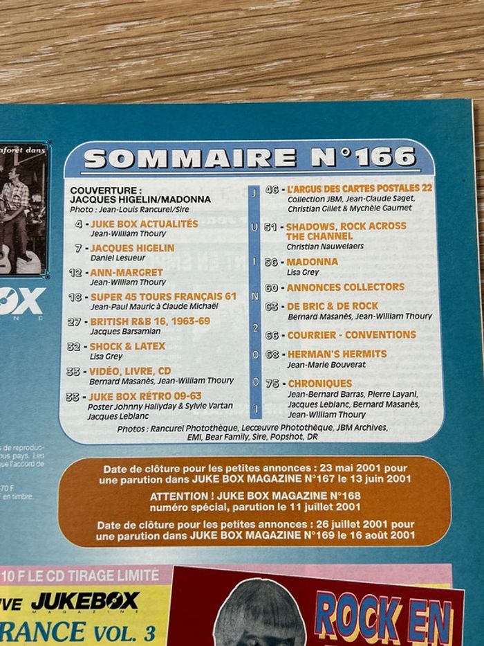 Jukebox magazine - revue musique - 166 juin 2001 - photo numéro 2