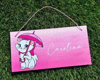 Plaque de porte personnalisée marie des aristochats