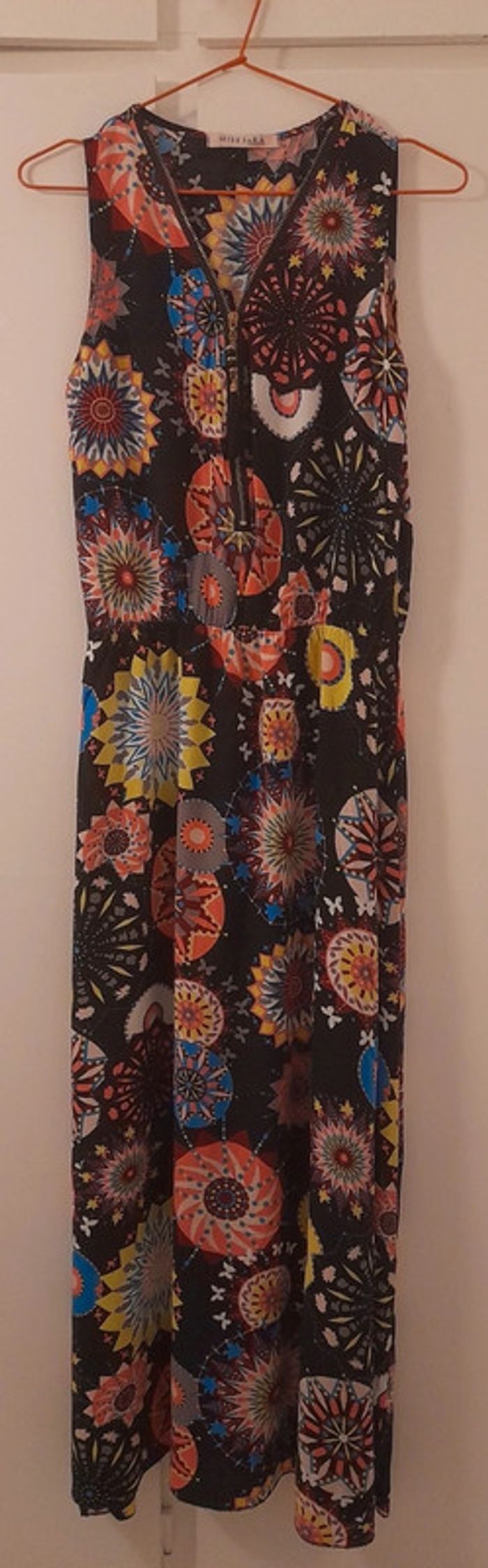 Robe longue à fleurs sans bretelles - Miss Sara - photo numéro 2